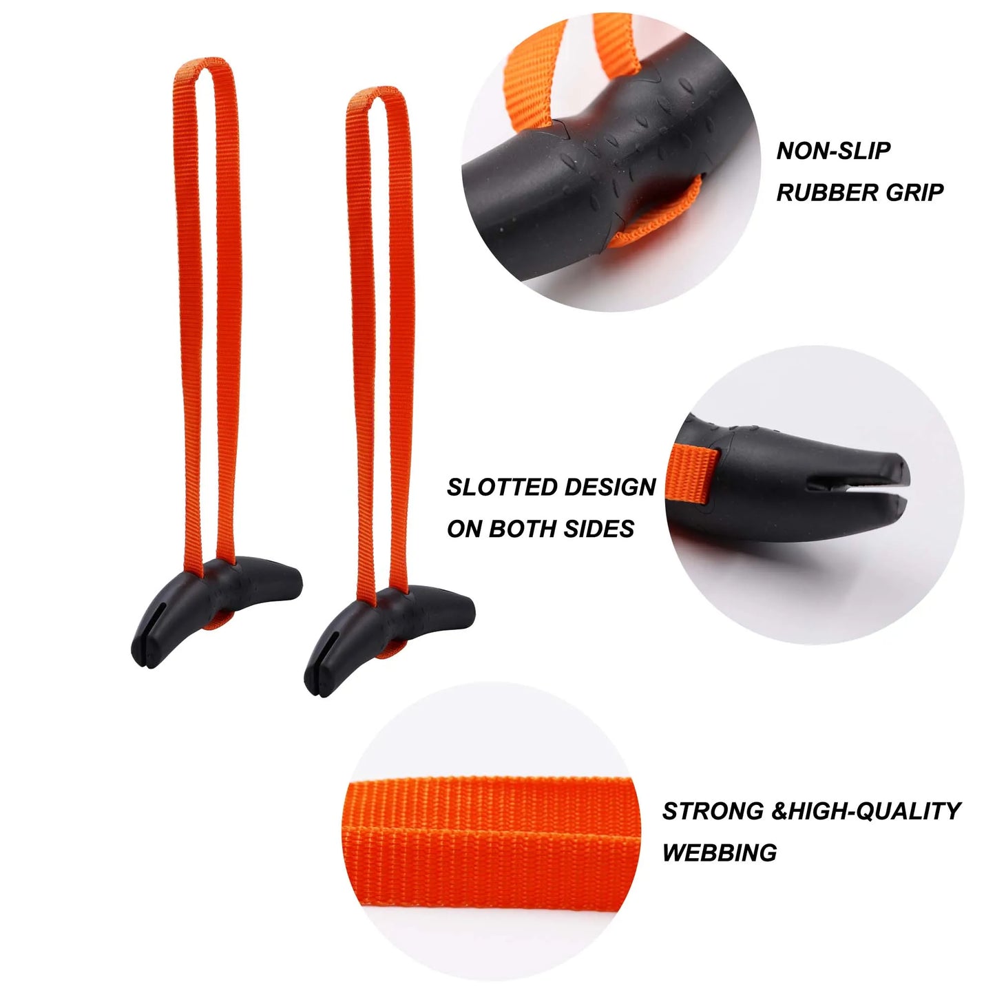 Gym Pull Up Handles Rubber Grip Heavy Duty Cable Machine Handles Weight-lifting Gym Equipment