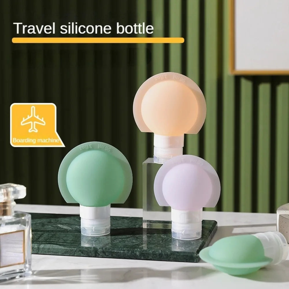 3Pcs\Set Portable Silicone Bottle Cosmetic Storage Refillable Lotion Bottle Squeezeable Leak-proof Lotion Bottle Travel Tools